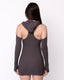 THERIBBED HOODIE MINI DRESS